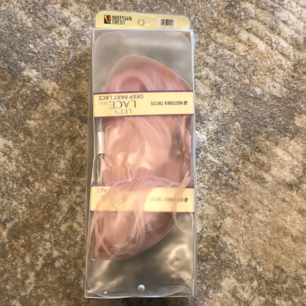 Long pink wig
